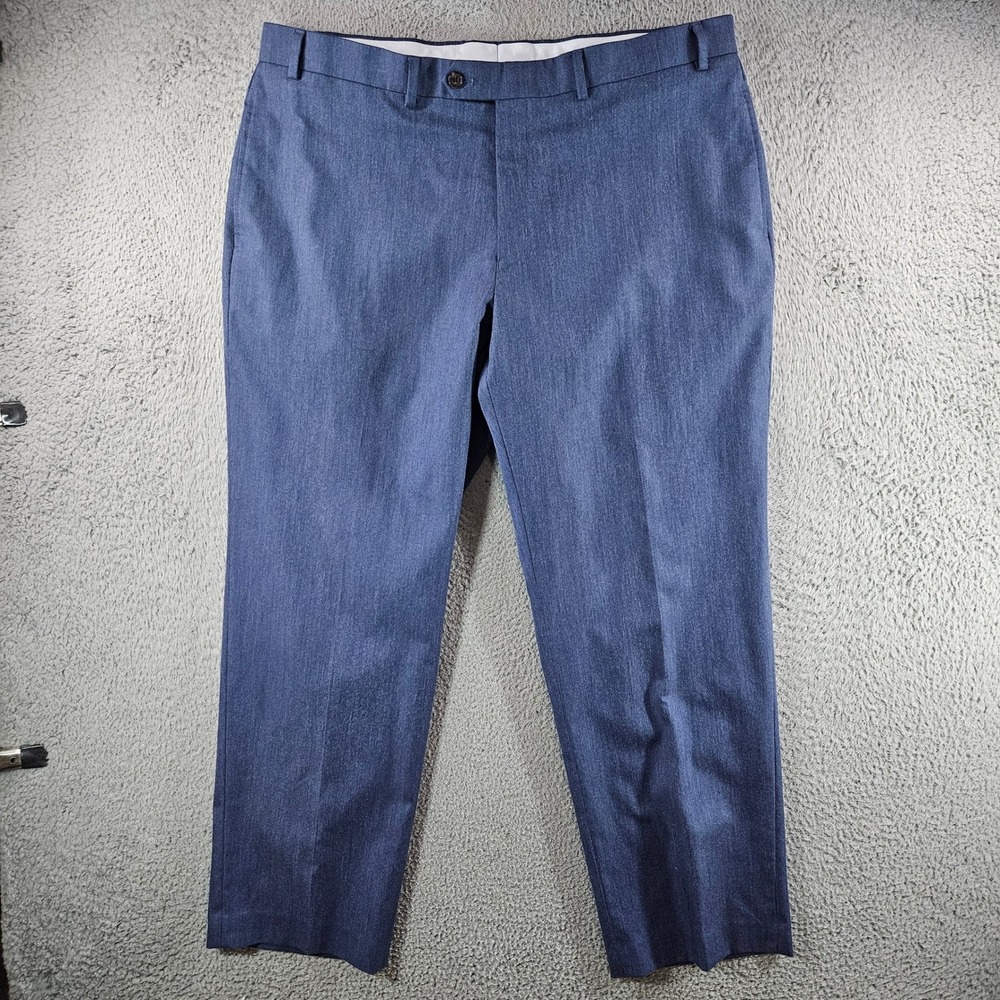 Ralph Lauren Mens Dress Pants Blue Flat Front Straight Leg Trousers 38x30